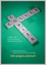 Affiche de sensibilisation au plagiat – Copier-coller ne rapporte aucun point